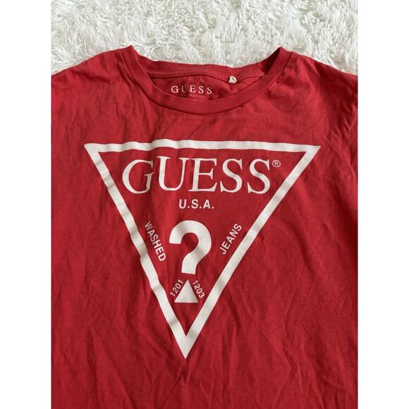 Vintage Guess Adult Sz. M Classic Red Logo Tee. - Picture 4 of 7